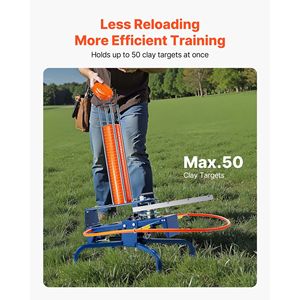 Lanzador Automático de Plomos de Arcilla, Máx. 50 Plomos, 55+ Yardas, Ángulo Ajustable, para Entrenamiento - Product Image 2