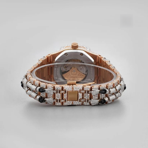 Reloj de Pulsera de Lujo, Mecánico, con Diamantes, de Acero Inoxidable, Dos Tonos, Dorado y Plateado, para Regalo, Clásico y Elegante - Product Image 4