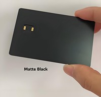 Carte de crédit en métal vierge, or miroir 24 carats, carte de crédit Visa, carte de débit, puce EMV 4442, acier inoxydable avec bande magnétique