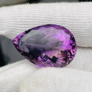 Ametyste naturelle taille poire 48,37 carats, grande taille, qualité AAA, avec lueur, belle couleur, coupe et polissage parfaits, à prix avantageux. - Product Image 2