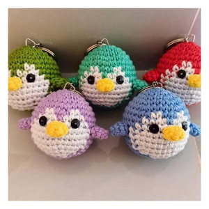Animaux en laine au crochet pour bébé, jouet artisanal du Vietnam, poupée en peluche douce, porte-clés pour enfants, cadeau de vacances - Product Image 2