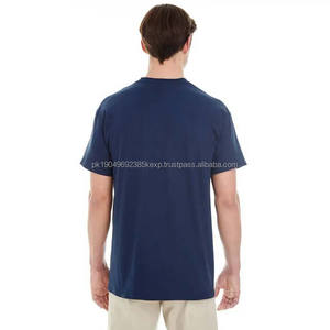 Navy Blue Color Cotton Men's <b>T</b> <b>Shirts</b> <b>Plain</b> <b>Oversize</b> Round Neck Short Sleeve Summer Wear Custom Logo Design High Street <b>T</b> <b>Shirts</b> - Product Image 2