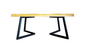 Contemporary Inverted L-Shaped Modern Durable Black Metal <b>Table</b> <b>Legs</b> for Dining Room Office Desks Workshop & Conference - Product Image 2
