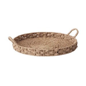 Trending Handwoven Rectangular Rattan Serving <b>Tray</b> with Handles Natural Wicker Basket for Coffee <b>Table</b> Decor & Kitchen - Product Image 3