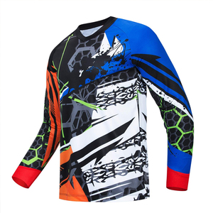 Maillot de motocross 100% polyester, tissu micro-mesh, sublimation personnalisée, pour hommes, moto et course automobile. - Product Image 1