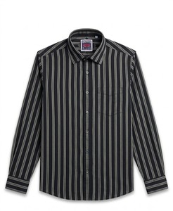 เสื้อเชิ้ตผู้ชาย Enovate แขนยาวลายทางลำลองสำหรับฤดูร้อน ปกคอพับติดกระดุมเม็ดเดียว ผ้าฝ้ายทอระบายอากาศได้ดี - Product Image 4