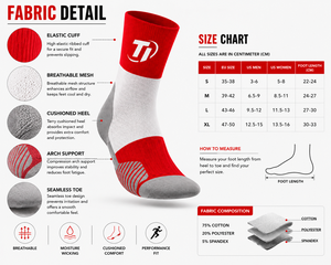 Chaussettes de sport athlétiques personnalisées avec logo TI, chaussettes de sport de performance supérieure, respirantes, rembourrées, chaussettes d'entraînement avec logo personnalisé - Product Image 5