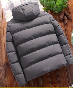 Veste décontractée à capuche pour homme, couleur unie, épaisse, automne-hiver, prix d'usine Chine-Bangladesh, broderie personnalisée du logo, vente transfrontalière - Product Image 6