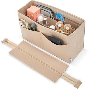 Organisateur de sac à main On-the-Go 35 avec insert en feutre amovible à fermeture éclair et trousse de toilette - Product Image 3