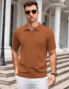 Vêtements de golf OEM en gros, vêtements personnalisés à manches courtes en polyester et coton pour hommes, polo T-shirt - Product Image 4
