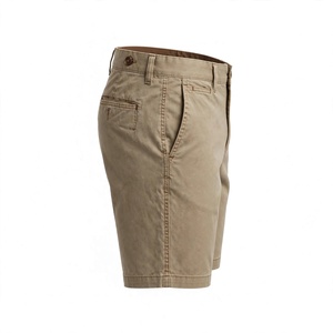 Shorts Bermuda Kaki pour Homme, Taille Mi-Haute Élastique, Imperméables, en Polyester/Coton, Style Tricoté, Couleur Unie, avec Poches - Product Image 6