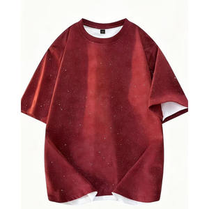 T-shirts surdimensionnés pour hommes, style moderne avec strass, streetwear, coupe décontractée pour une mode décontractée et un usage quotidien - Product Image 1