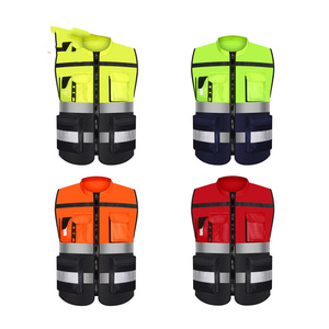 Chaleco de Seguridad de Alta Visibilidad Reflectante con Cierre, Bolsillos, Unisex, Certificado EN, Resistente a Ácidos, Uniforme de Alta Visibilidad con Serigrafía - Product Image 5