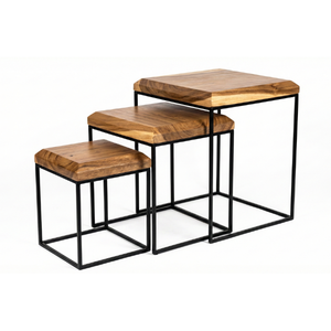 <b>Nesting</b> <b>Tables</b> Solid Teak Wood for Hotel Villa Restaurant Resort Custom Wholesale - Product Image 1