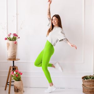Wholesale Womens Premium Spandex/Polyester Leggings High Waist Soft Stretch Eco-Friendly Quick Dry Everyday Wear Yoga Gym - Product Image 3