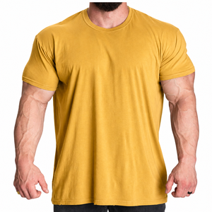 Camiseta Deportiva Personalizada para Hombre, Ropa de Gimnasio, Algodón, Lisa, para Entrenamiento, Corte Regular, Anti-Pilling, Impresión Digital, Manga Corta, OEM, ODM - Product Image 1