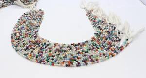 Perles Rondelles Facettées Semi-Précieuses Naturelles Mixtes Effet Disco 3-3,5 MM Multicolores Petites Perles Rondelles en Pierres Précieuses 12 Pouces Vente en Gros - Product Image 5