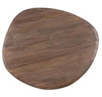 Nouvelle table de salle à manger moderne pliable 4 places avec plateau en bois de manguier massif finition sablée marron et base en métal texturé conique