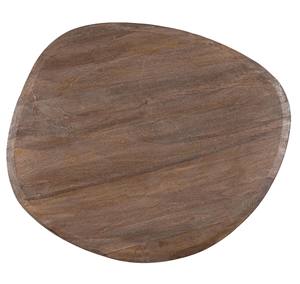 Nueva Mesa de Comedor Plegable Moderna de 4 Plazas con Cubierta de Madera de Mango Sólido con Acabado Marrón Arenado y Base de Metal Texturizado Cónico - Product Image 3