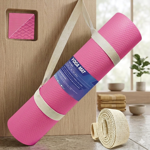 Tapete de Yoga de Silicona Ecológico con Correas Ajustables y Correa de Transporte - Logotipo Personalizable, Duradero para Yoga y Pilates - Product Image 1