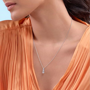 จี้เพชรทรงขึ้นรูปทรงไร้ขอบเขต ดีไซน์ทันสมัย สง่างาม สร้อยคอเพชรสวยงาม ของขวัญเครื่องประดับชั้นดีสำหรับผู้หญิง - Product Image 2