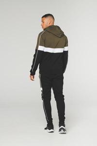 Custom Mens Color <b>Hoodie</b> and Pants Tracksuit Polyester Cotton Casual Sportswear Set with Drawstring - Product Image 2
