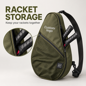 Sac de raquette de squash personnalisé REXFIT Sports avec bandoulière réglable et poche avant en mesh pour les trajets quotidiens au terrain et les entraînements - Product Image 3