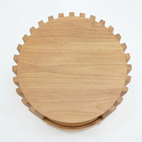 Table de chevet en teck massif sur mesure avec tiroir et lattes, design minimaliste scandinave, mobilier de chambre écologique