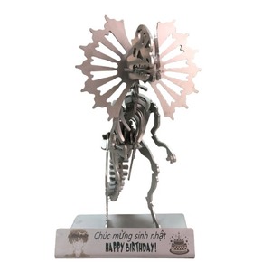 Modelo 3D de Dilophosaurus en Acero Inoxidable 304, Tallado con Láser, para Decoración del Hogar y Aprendizaje para Adultos, Hecho en Vietnam, A40CM - Product Image 2