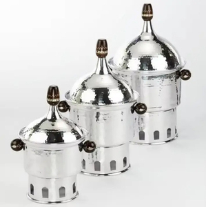 Stylish Silver Plated Metal Chafing Dish Ideal for Keeping Food Warm at Gulf Arab Weddings and Upscale Hotel Banquets - Product Image 6