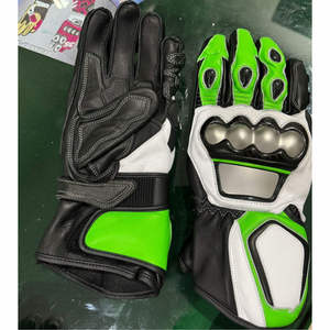 Gants de moto en cuir personnalisés avec logo, pour course, protection intégrale des doigts, coupe-vent, pour motards, tailles XXS XS, antidérapants, fermeture auto-agrippante tactique - Product Image 2
