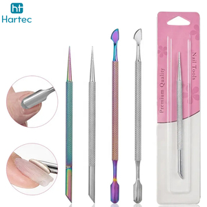 Customized High-Precision Premium Quality Set of 4 Colorful Professional Nail Cuticle Pusher <b>Tool</b> Beauty Salon Nail Art <b>Tools</b> - Product Image 3