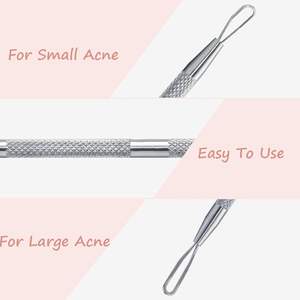 Extractor de Puntos Negros 2 en 1 de Acero Inoxidable, Herramienta Profesional para Eliminar Imperfecciones, Comedones y Espinillas, Cuidado de la Piel - Product Image 4