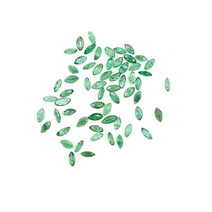 Émeraude naturelle zambienne calibrée, taille marquise 1,5x3mm, pierre précieuse naturelle à facettes, prête à l'emploi pour la création de bijoux. - Product Image 2