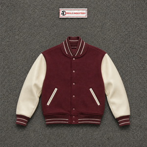 Blouson universitaire premium bordeaux pour homme – Style classique, sportif et moderne – Vêtement d'extérieur pour le quotidien – Veste tendance universitaire – PROMO - Product Image 5