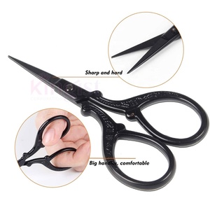 Ciseaux à ongles durables de 3.5 pouces avec poignée en acier ciseaux à broder de qualité bricolage gaine en cuir pour la couture de fil de tissu - Product Image 3