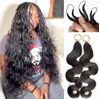 Extensions de cheveux humains ondulés pour tresses au crochet, tresses bohèmes, cheveux plumeux