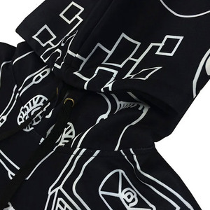 Chándales Deportivos Casuales con Capucha para Hombre, Color Negro, con Estampado de Temática Empresarial, Cierre con Cordón, Bolsillos Laterales, Ligeros, de Poliéster y Algodón - Product Image 5