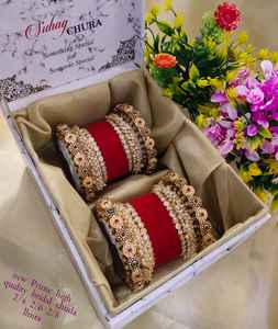 PADMAWATI BANGLES PRIVATE LIMITED – Ensemble de bracelets de luxe en tungstène plaqué or de haute qualité pour femmes, cadeau de fiançailles indien pour mariée - Product Image 1