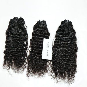 Extensiones de Cabello Virgen Remy Indio 100% Natural al por Mayor, Ondulado Suelto, Cutícula Alineada, Tejido Doble de 100g, Negro Natural - Product Image 2
