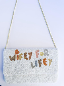 กระเป๋าคลัทช์ลูกปัดแบบสั่งทำสำหรับงานราตรีของขวัญแต่งงานงานราตรีแบบพกพา - Product Image 3