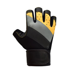 Guantes de Gimnasio para Levantamiento de Pesas, de Cuero y Goma, Impermeables, de Alta Calidad, Ligeros y Personalizables, Precio al por Mayor, Fabricante de Pakistán - Product Image 2