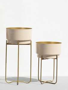 Elegant metal flower <b>vases</b> designed with modern textures and handcrafted detailing to create a timeless decorative statement - Product Image 5