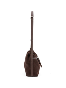 Sac à bandoulière en daim avec fermeture éclair et logo personnalisé, sacs à main, sac sous le bras, sac minimaliste simple pour femmes - Product Image 5