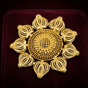 Broches de Moda Chapados en Oro de 14K, 18K, 24K al por Mayor, Broches Nupciales Tradicionales Estilo Dubái, Broches Decorativos o Alfileres para Saree - Product Image 5