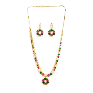 Handmade REmerald & Pearls <b>Necklace</b> Set Bridal Wedding <b>Necklace</b> Jewelry <b>Statement</b> Long <b>Necklace</b> At Factory Price - Product Image 4