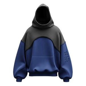 เสื้อฮู้ดทูโทนสไตล์วินเทจสำหรับผู้ชายเสื้อจัมเปอร์สองชั้นแบบปรับแต่งได้น้ำหนักรุ่นพิเศษพร้อมผ้าฝ้าย100% สำหรับผู้ชาย - Product Image 3