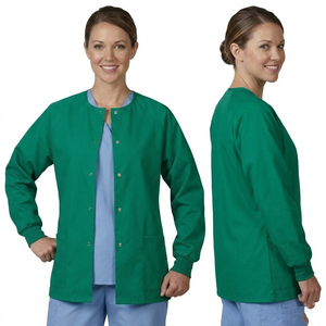 Chaqueta Médica de Enfermería para Mujer, Blusa de Hospital con Cuello Redondo y Botones, Chaqueta de Enfermería para Mujer - Product Image 2