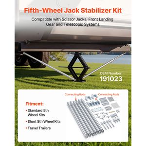 Kit Estabilizador de Brazo Fuerte JT 191023 para Quinta Rueda de RV, Remolque de Viaje, Compatible con Sistema de 5 Componentes Telescópicos - Product Image 2