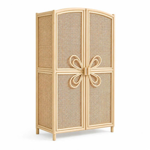 Armoire de rangement en rotin au design signature pour chambre d'enfant et chambre de bébé, armoire en rotin faite à la main, meubles pour chambre d'enfant - Product Image 5